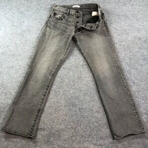 Moussy Vintage Mens Jeans 28 (Fits 30x30) Straight Button Fly Gray Made in Japan